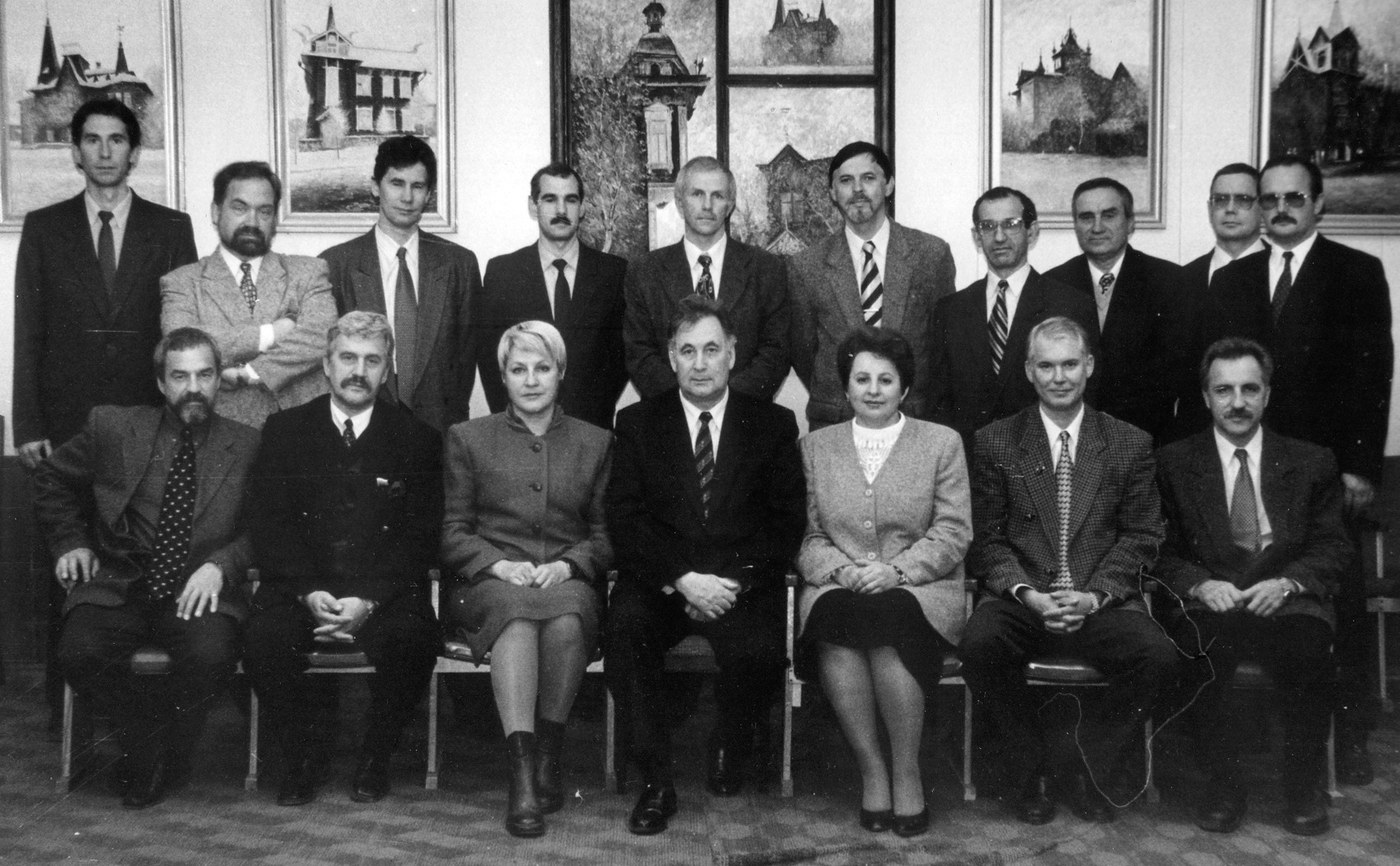 Профессор Евгений Гольдберг с учениками, 1990-е гг