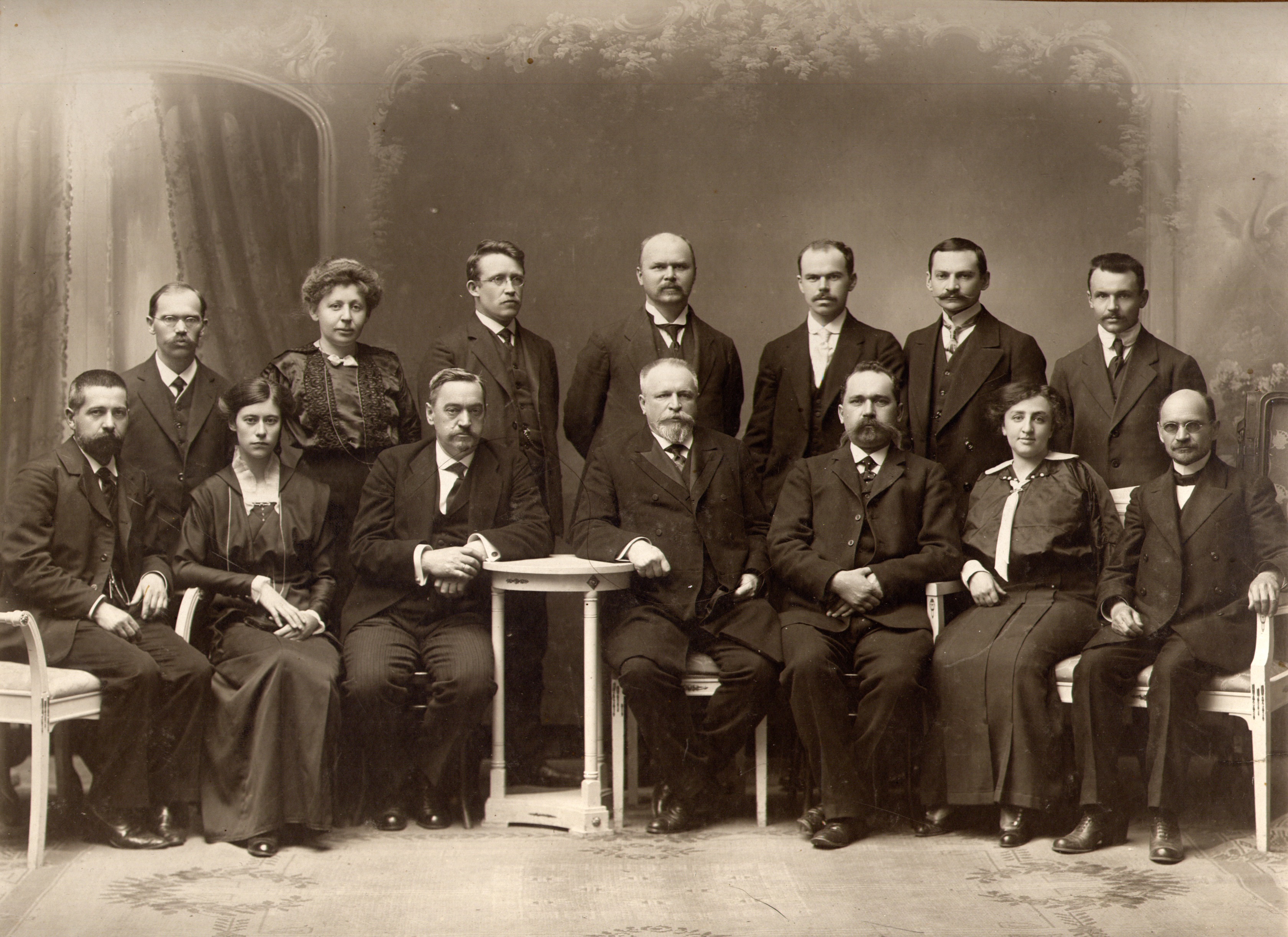 Михаил Курлов с сотрудниками кафедры, 1916 год